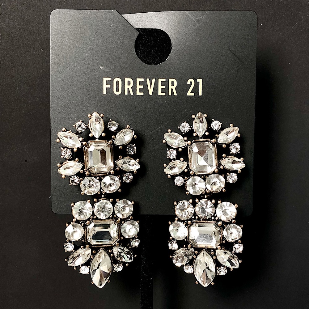 Forever 21 Rhinestone Earrings